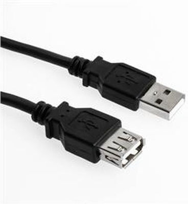 Sharkoon USB 2.0 Cablu USB-A de sex masculin - USB-A femelă Negru 2m