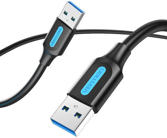 Vention USB 3.0 Cable USB-A Male - USB-B Male / USB-A Male Black 1m CONBF
