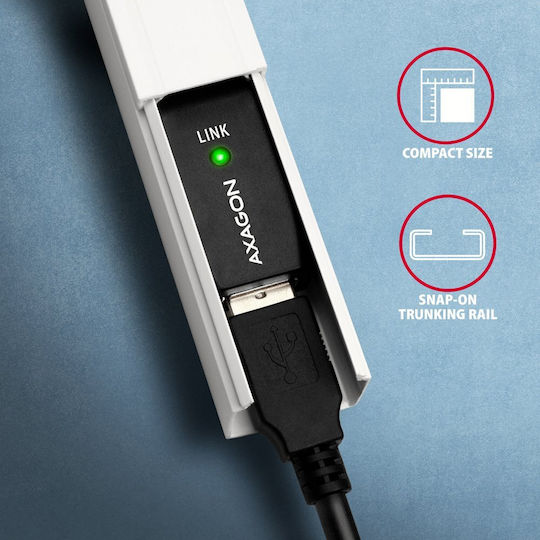 Axagon USB 2.0 Kabel USB-A-Stecker - USB-A-Buchse Schwarz 5m ADR-205