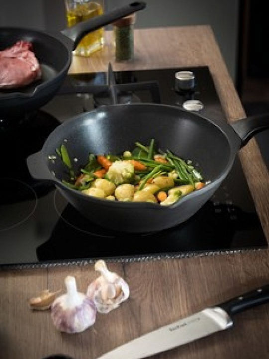 Tefal Aroma Wok από Χυτό Αλουμίνιο με Αντικολλητική Επίστρωση 28cm