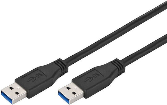 Goobay USB 3.0 Kabel USB-A-Stecker - USB-A-Stecker Schwarz 1.8m 93928