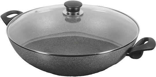Ballarini Ferrara Granitium Wok Cu capac din Aluminiu cu Strat de Piatră 36cm