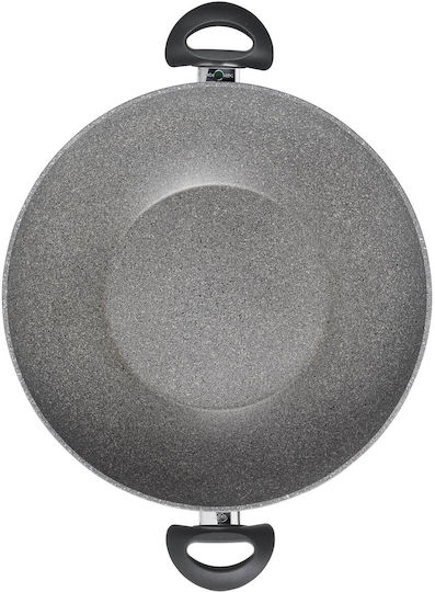 Ballarini Ferrara Granitium Wok Cu capac din Aluminiu cu Strat de Piatră 36cm