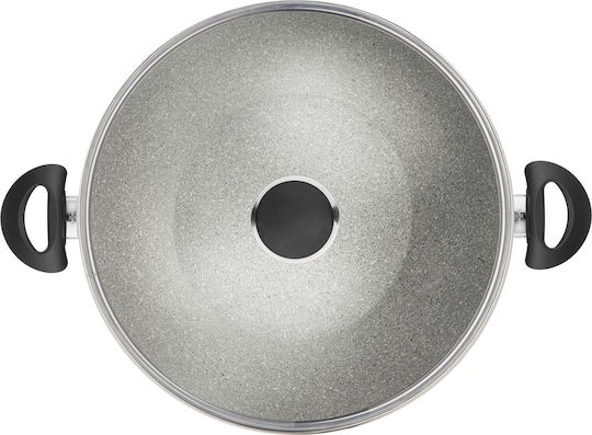 Ballarini Ferrara Granitium Wok Cu capac din Aluminiu cu Strat de Piatră 36cm