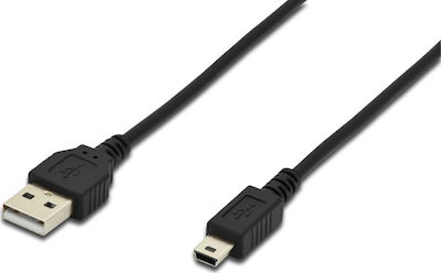 Digitus USB 2.0 Cable USB-A male - mini USB-B male Μαύρο 3m (AK-300108-030-S)