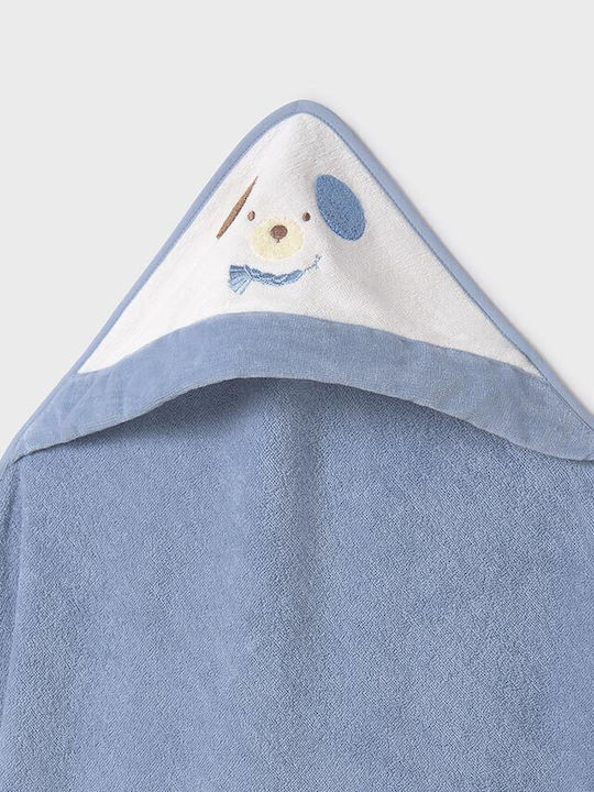 Mayoral Baby Hooded Towel with Hood Light Blue 85x85cm