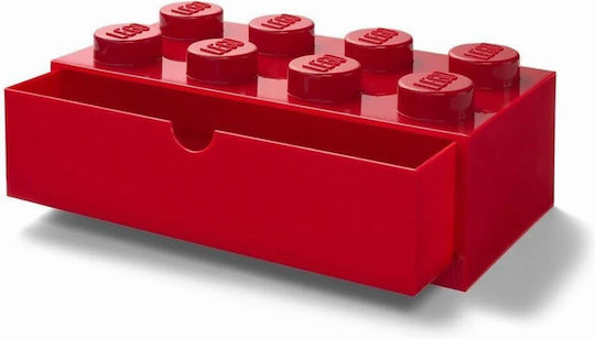 LEGO Children's Storage Box made of Plastic Brick Red 31.8x16x21cm 1pcs