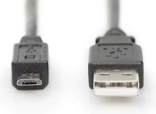 Digitus Редовна USB 2.0 до микро USB кабел Черен 1м (AK-300127-010-S) 1бр