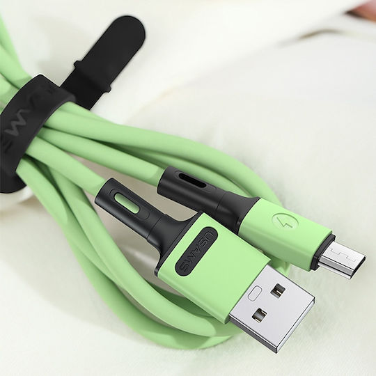 Usams Regular USB 2.0 to micro USB Cable Μωβ 1m (SJ435USB04)