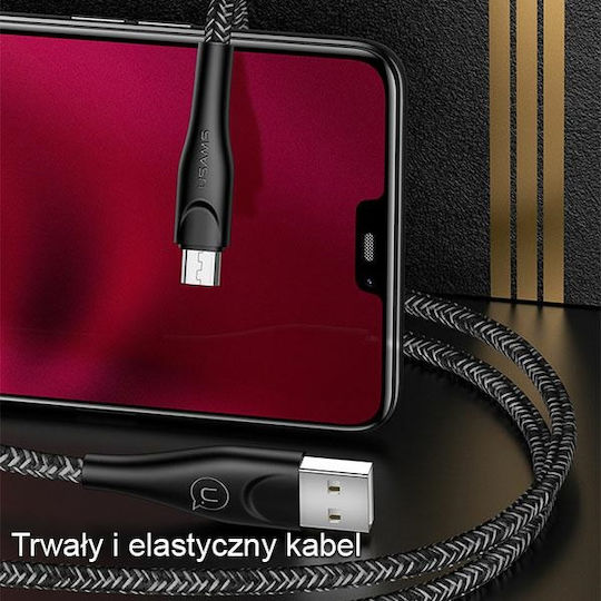Usams SJ399 U41 Плетена USB 2.0 до микро USB кабел Червен 3м 1бр