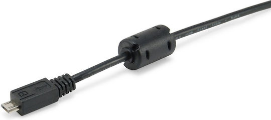 Equip Regular USB 2.0 to micro USB Cable Μαύρο 1m 128596 1τμχ