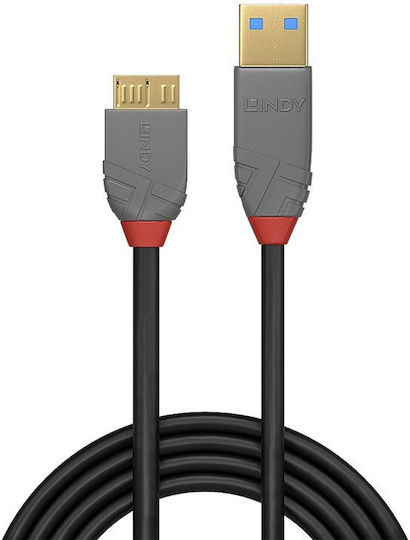 Lindy Regular USB 2.0 spre micro USB Cablu Negru 1m (36766) 1buc