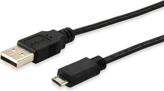 Equip 128523 Редовна USB 2.0 до микро USB кабел Черен 1.8м (128523) 1бр