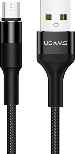 Usams Плетена USB 2.0 до микро USB кабел Черен 1.2м (SJ224) 1бр