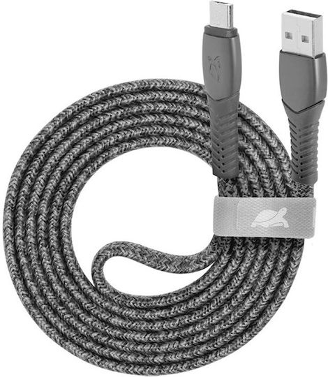 Rivacase PS6100 GR12 Geflochten USB 2.0 auf Micro-USB-Kabel Gray 1.2m (6100) 1Stück