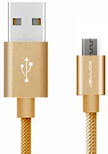 Jellico GS-10 Geflochten USB 2.0 auf Micro-USB-Kabel Gold 1m 1Stück