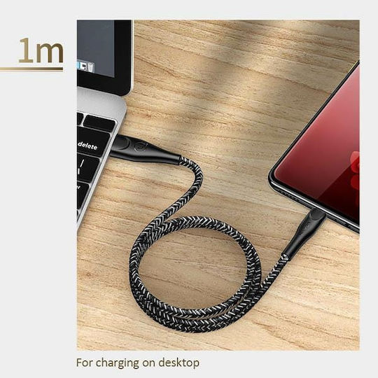 Usams U41 Braided USB 2.0 to micro USB Cable Κόκκινο 1m (SJ393USB02)