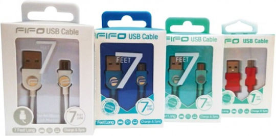 Ototop Flat USB 2.0 to micro USB Cable Μωβ 2.13m (60418/OTO)