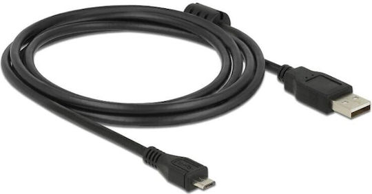 DeLock USB 2.0 to micro USB Cable Μαύρο 2m (84903)