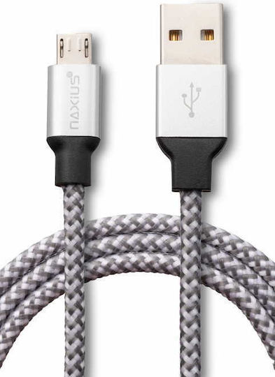 Naxius cbmnx-11 1m Braided USB 2.0 to micro USB Cable Gray (CBM-11)