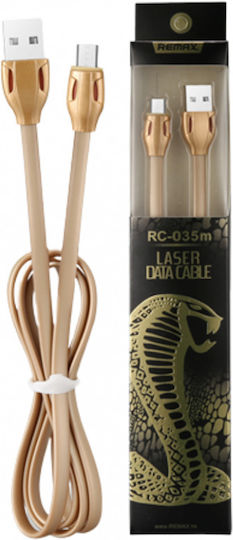 Remax Laser RC-035m 1m Regular USB 2.0 to micro USB Cable Gold