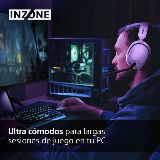 Sony Inzone H5 Безжичен Надушници Геймърски слушалки с връзка 3,5 мм / USB Бял