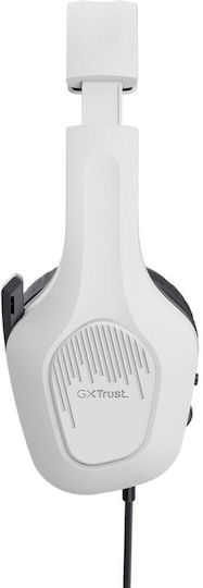 Trust GXT 415W Zirox Over Ear Gaming Headset με σύνδεση 3.5mm Λευκό for Nintendo Switch / PC / PS4 / PS5 / XBOX