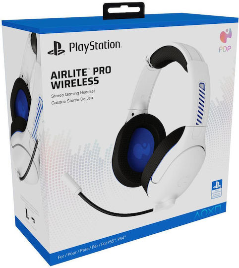 PDP Airlite Pro PS Безжични Надушници Гейминг Слушалки с Bluetooth Свързаност Бели за PS4 / PS5