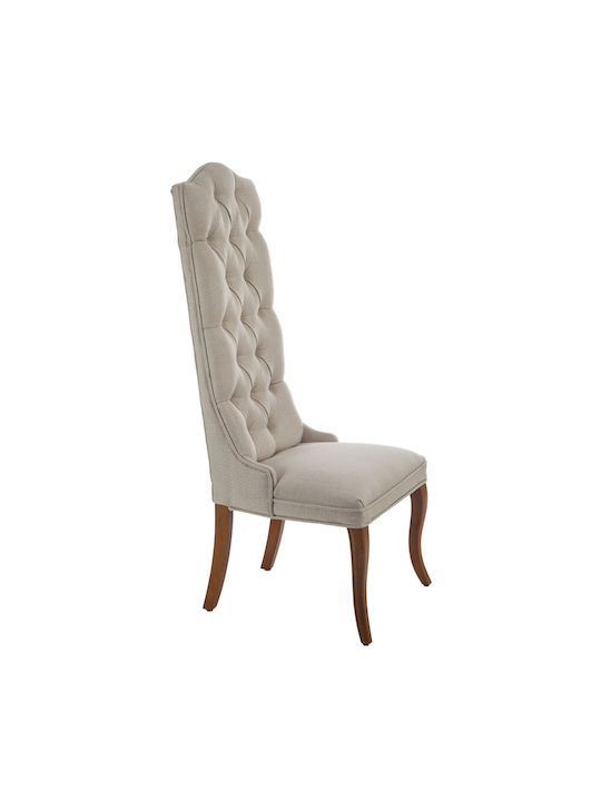 Sadler Dining Room Fabric Chair Beige 51x56x132cm