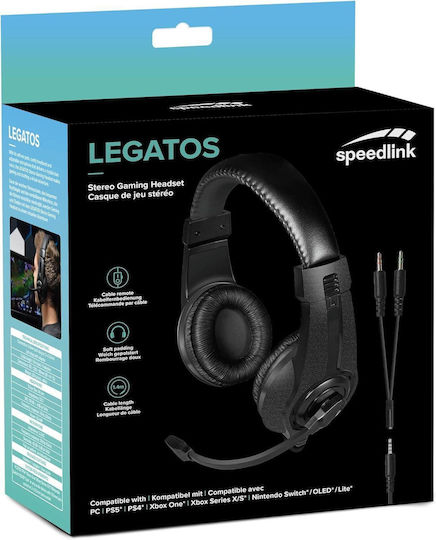 SpeedLink Legatos Over Ear Gaming Headset με σύνδεση 3.5mm for Nintendo Switch / PC / PS4 / PS5 / XBOX