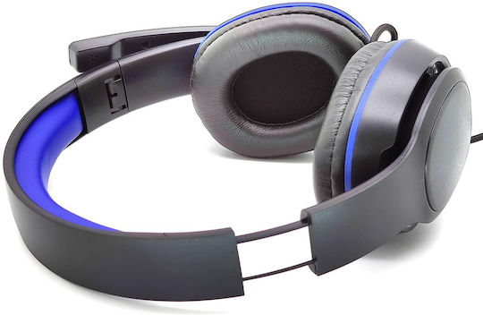 Ezra Konigsaigg K8001 Over Ear Gaming Headset με σύνδεση 2x3.5mm Μπλε