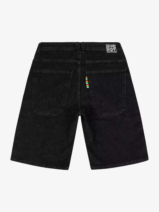 X-tra Baggy Ανδρική Βερμούδα Τζιν Μαύρη