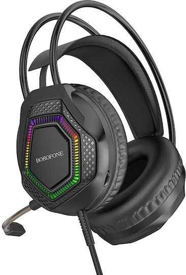 Borofone BO105 Over Ear Gaming Headset με σύνδεση 3.5mm / USB Thunder Black