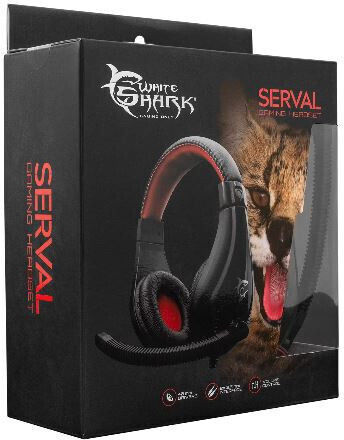 White Shark GH-2040 Over Ear Gaming Headset με σύνδεση 2x3.5mm