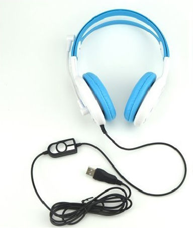 Komc B1 Over Ear Gaming Headset cu conexiune USB Albastru