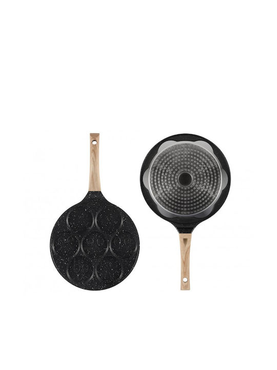 Edenberg Smile Face Pfanne für Pfannkuchen aus Aluminium mit Steinbeschichtung 27cm