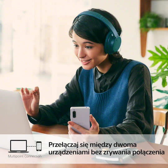 Sony WH-CH720N Wireless / Wired Over Ear Headphones with 35 hours of Operation and Quick Charge Blue