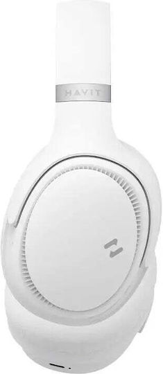 Havit H630BT PRO Ασύρματα / Ενσύρματα Over Ear Ακουστικά με 50 ώρες Λειτουργίας Λευκά
