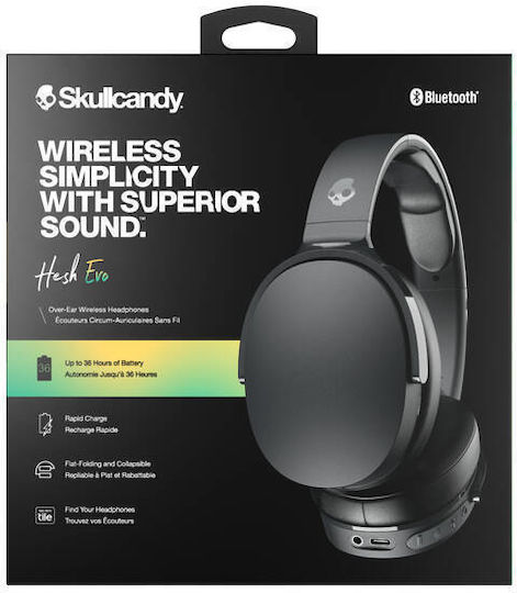 Skullcandy Fără fir / Cu fir Over Ear Căști cu 36 ore de Funcționare și Încărcare Rapidă Negre