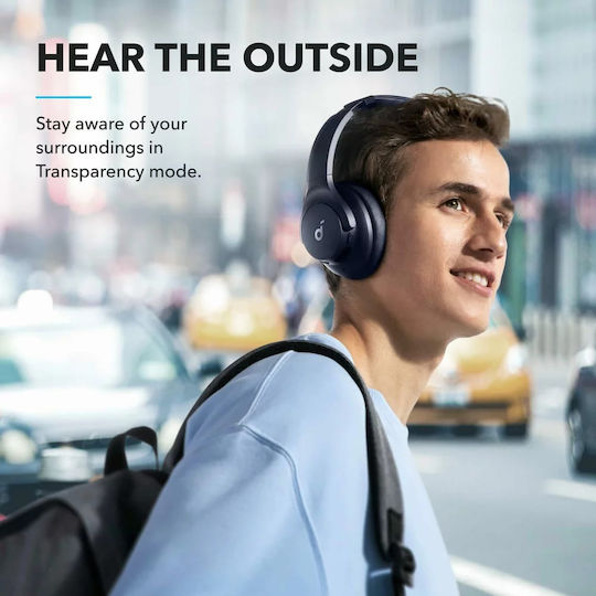 Soundcore by Anker Q20i Wireless / Wired Over Ear Headphones with 40 hours of Operation and Quick Charge Blue