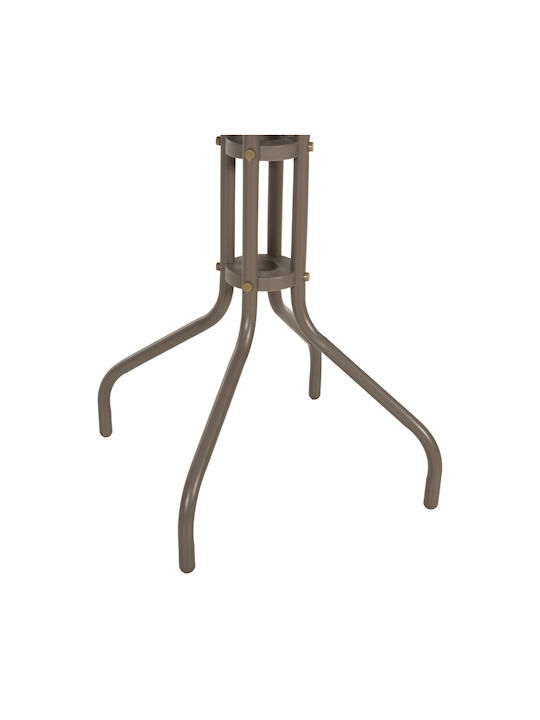 Lino Outdoor Dinner Free Standing Metal Table Champagne 60x60x70cm