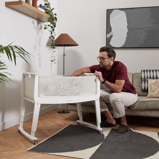Snuz Λίκνο Snuzpod Studio Paris με Στρώμα και Πλαϊνό Άνοιγμα White
