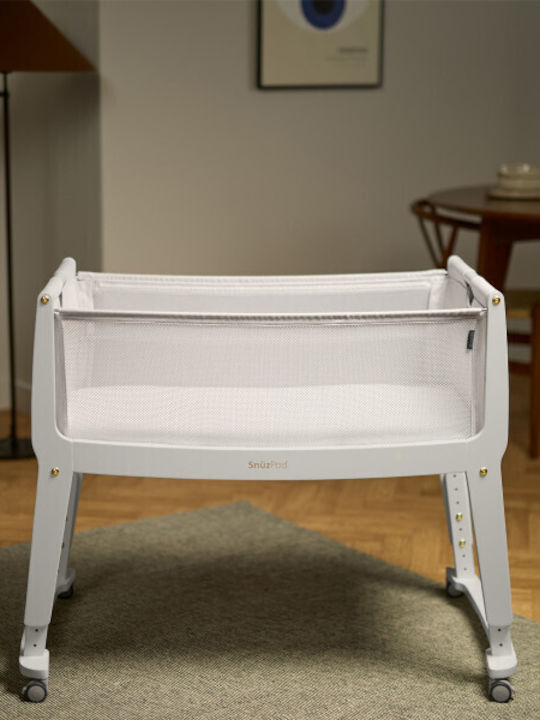 Snuz Λίκνο Snuzpod Studio Paris με Στρώμα και Πλαϊνό Άνοιγμα White
