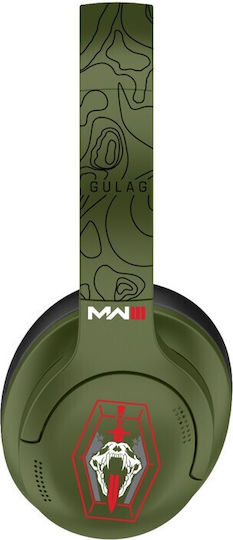 OTL Call of Duty Modern Warfare Olive Snake Wireless / Wired Over Ear Headphones with 30 hours of Operation and Quick Charge Khaki