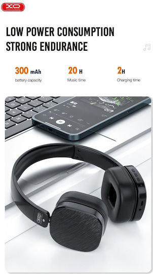 XO BE23 Fără fir Bluetooth On Ear Căști cu 20 ore de Funcționare Negre