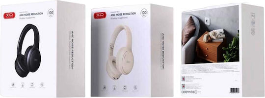 XO BE41 Wireless / Wired Over Ear Headphones with 60 hours of Operation Off-White