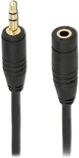 Powertech Audio Cable 3.5mm Male - 3.5mm Female Black 5.0m CAB-J010