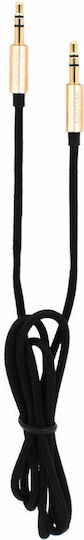 Awei 3.5mm Jack Cable 3.5mm Male - 3.5mm Male Black 1m 888117