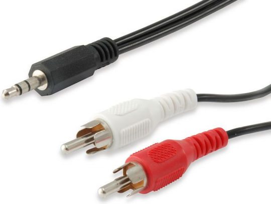 Equip Audio Cable 3.5mm Male - RCA Male Black 2.5m 14709207