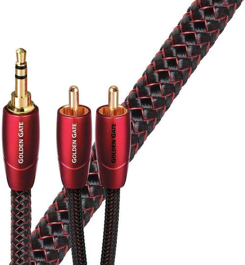 Audioquest Audio Cable 3.5mm Male - RCA Male Black 0.6m with Gold Plated Terminals